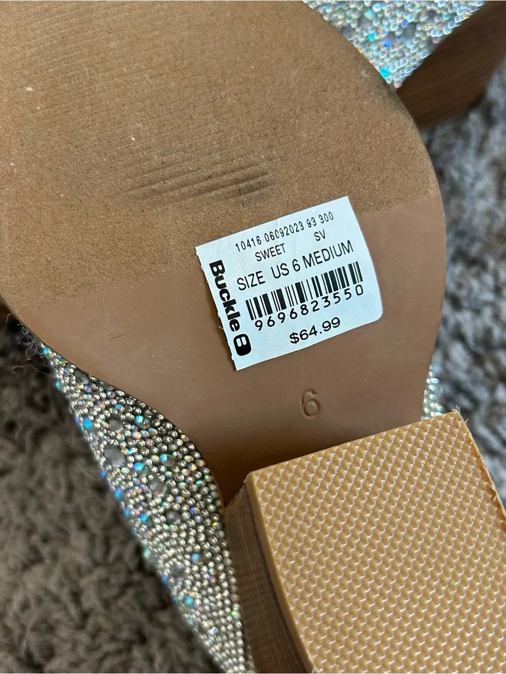 Arider Girl Crystal Embellished Mule Heels NWT - Picture 3 of 4